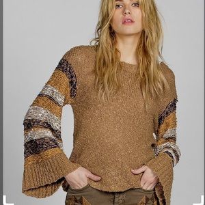 Miss Me Vintage bell sleeve sweater, sz med, NWT